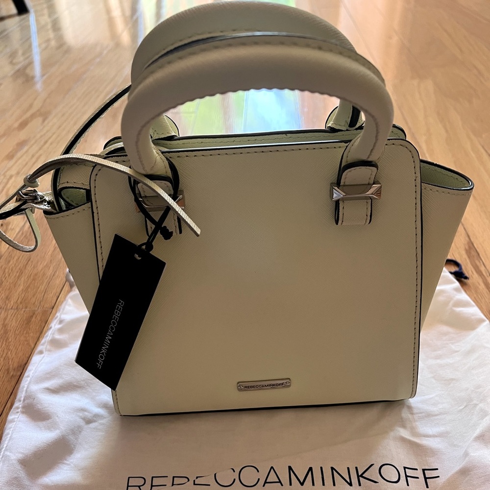 New Rebecca Minkoff Micro Avery Tote in Honey Dew
